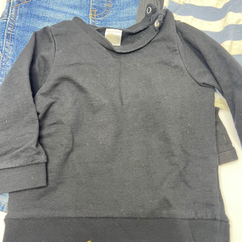 Fall Outfit Lot 9-12M OshKosh Overalls Joggers Jeans Bodysuit H&M Koala Baby - Picture 8 of 10